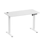 White electric desk with height adjustment Spacetronik SPE-O120 Moris 120x60