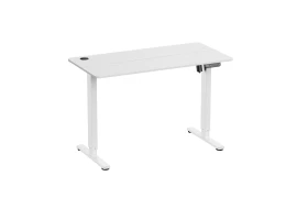 White electric desk with height adjustment Spacetronik SPE-O120 Moris 140x60