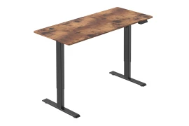 Rustic brown electric desk with height adjustment Spacetronik SPE-O120 Moris 140x60