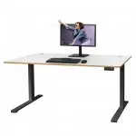 Set electric frame for the desk Spacetronik SPE-253B + table top 160x80 white with cable entries