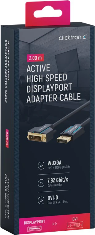 CLICKTRONIC Kabel DisplayPort DP - DVI  2m
