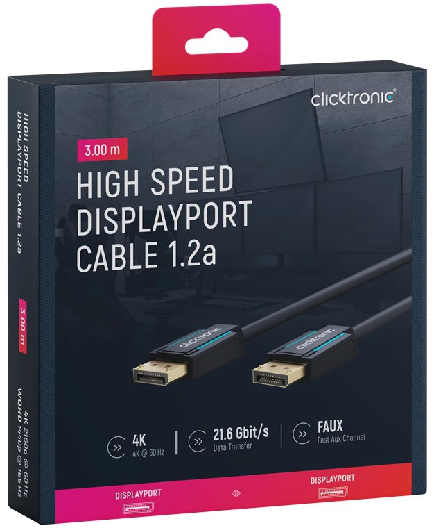 CLICKTRONIC Kabel DisplayPort DP - DP 3m