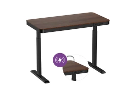 Elegant electrically adjustable desk with inductive charger Spacetronik Astrid SPE-B136BM