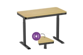 Elegant electrically adjustable desk with inductive charger Spacetronik Astrid SPE-B136BD