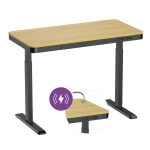 Elegant electrically adjustable desk with inductive charger Spacetronik Astrid SPE-B136BD