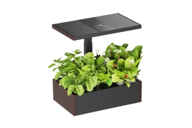 Flowerpot SMART Garden 10l black and brown with LCD screen for your favorite plants all year round Spacetronik SPGC20