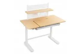 Spacetronik XD 112x60 cm (white) adjustable children's desk with a shelf