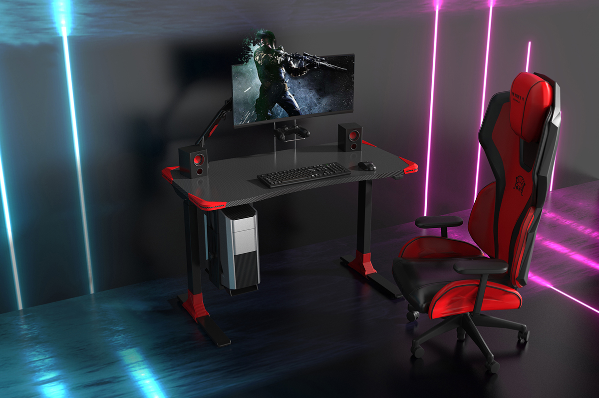 Adjustable desk frame for gamers Spacetronik SPE-G110B