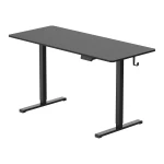 Black electric desk 140x60 Spacetronik SPE-O124BB Spacetronik Moris + cable organizer