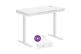 Elegant electrically adjustable desk with inductive charger Spacetronik Astrid SPE-B136WW