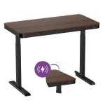 Elegant electrically adjustable desk with inductive charger Spacetronik Astrid SPE-B136BM