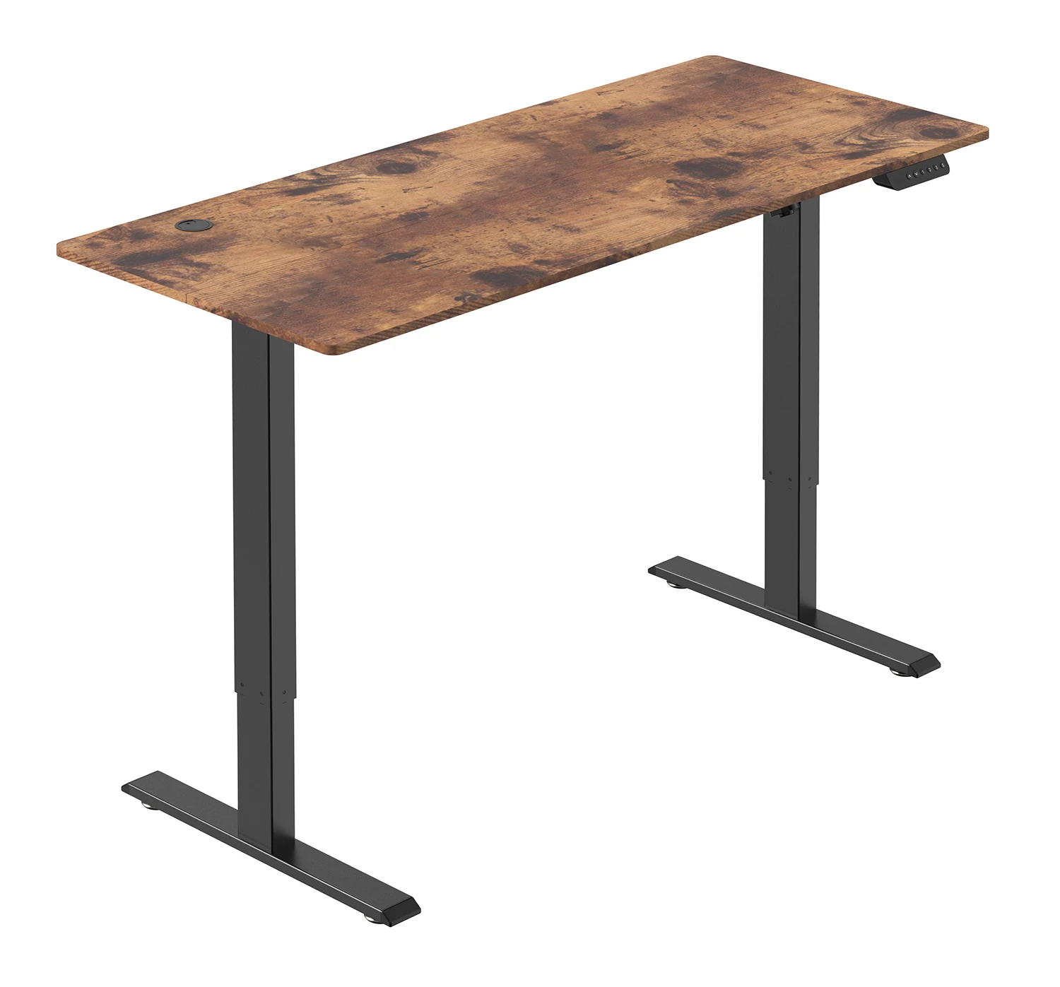 Rustic brown electric desk with height adjustment Spacetronik SPE-O120 Moris 140x60