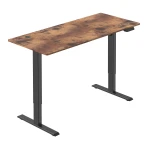 Rustic brown electric desk with height adjustment Spacetronik SPE-O120 Moris 140x70