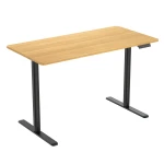 Adjustable desk with electric height change Spacetronik Moris SPE-O121, 120x60, Black frame, Light wood top