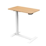 Electric adjustable table on wheels Spacetronik Buddy (white + wood)