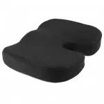 Ergonomic orthopedic pillow for sitting at the computer on the armchair black