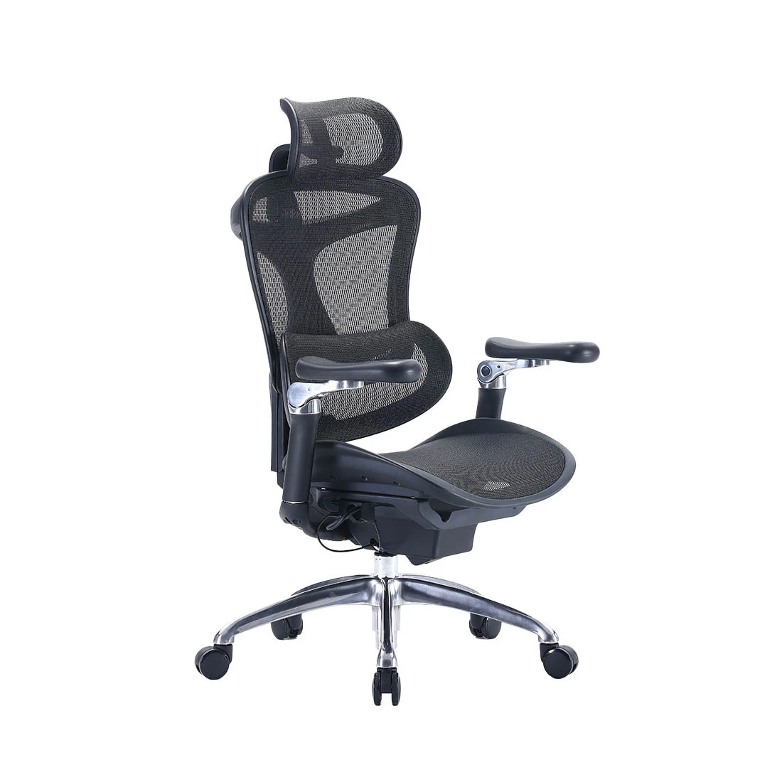 Ergonomic 6D desk chair black with adjustable headrest and armrests Spacetronik DORIS 40