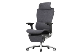 3D ergonomic office chair with footrest Spacetronik Torhild Grey