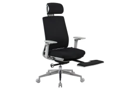 5D ergonomic office chair with footrest Spacetronik Albert Black