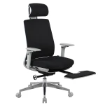 5D ergonomic office chair with footrest Spacetronik Albert Black