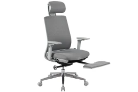 5D ergonomic office chair with footrest Spacetronik Albert Grey