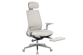 5D ergonomic office chair with footrest Spacetronik Albert Beige