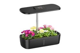 Smart flowerpot SMART GARDEN black with Spacetronik SPGC10 irrigation system