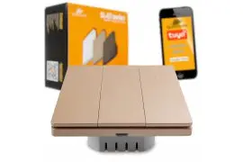 Triple Wi-Fi smart light switch Smart Life Tuya Spacetronik SL-ES31 Golden Charm
