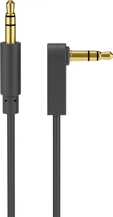 Kabel audio Jack 3,5mm AUX wtyk-wtyk Goobay kątowy 0,5m