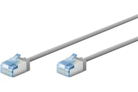 Kabel LAN Patchcord CAT 6A ULTRA CIENKI elastyczny szary 2m