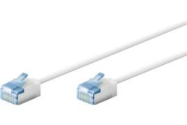 Kabel LAN Patchcord CAT 6A ULTRA CIENKI elastyczny biały 7,5m