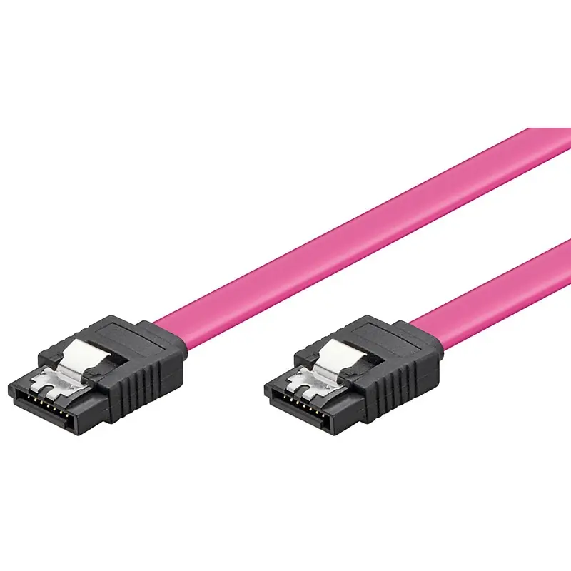 Kabel SATA III Typ L 3Gb/s prosty różowy Goobay 0,5m