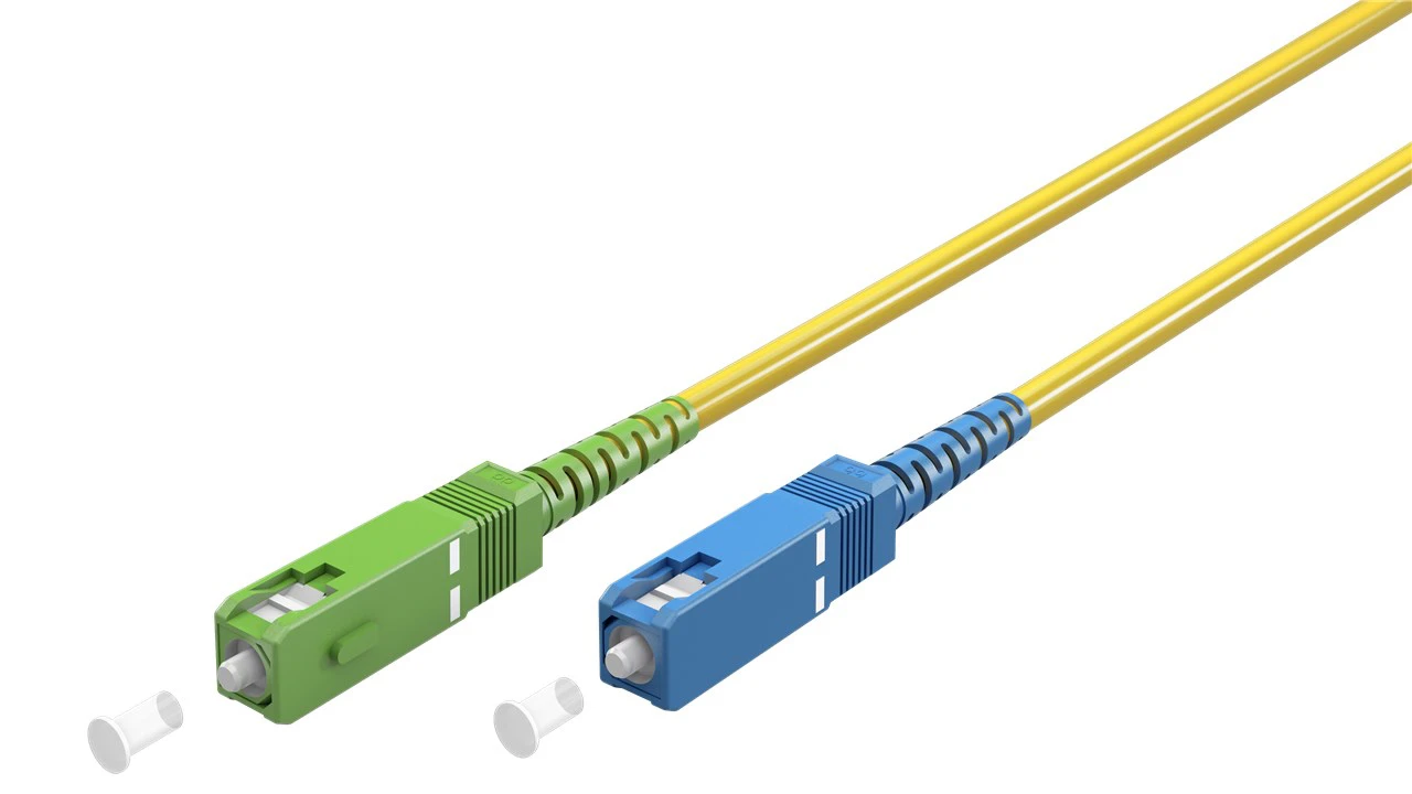 Kabel światłowodowy FOC simplex OS2 SC-APC - SC (UPC) Goobay 1m