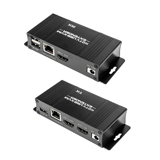 HDMI KVM Converter to LAN - RJ45 USB 60m Spacetronik