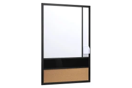Wall magnetic dry-erase + cork board 600x900 mm with pen holder