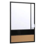 Wall magnetic dry-erase + cork board 600x900 mm with pen holder