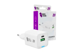 Ładowarka 2w1 USB-C USB PD Quick 35W 3.6A biała