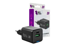 Ładowarka 2w1 USB-C USB PD Quick 35W 3.6A czarna