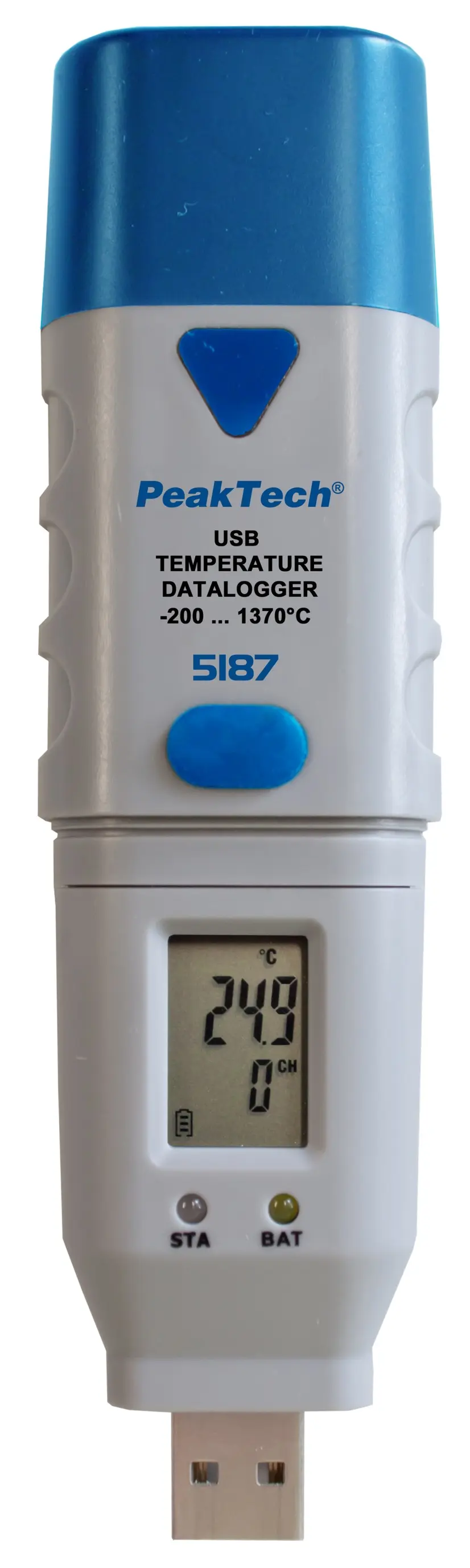 Miernik Temperatury z USB-Dataloggerem PeakTech 5187