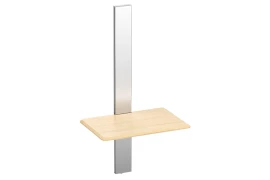 Adjustable wall shelf silver-wood (oak) Spacetronik SPGC21 steel 43cm