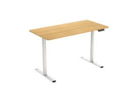 Adjustable desk with electric height change Spacetronik Moris SPE-O121, 120x60, White frame, Light wood top
