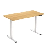 Adjustable desk with electric height change Spacetronik Moris SPE-O121, 120x60, White frame, Light wood top