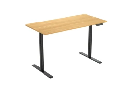 Adjustable desk with electric height change Spacetronik Moris SPE-O121, 120x60, Black frame, Light wood top