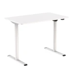 Adjustable desk with electric height change Spacetronik Moris SPE-O121, 100x60, White frame, White top