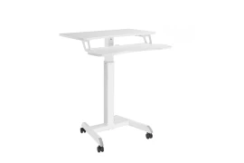 Spacetronik Buddy 03 adjustable table on wheels, White
