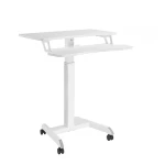 Spacetronik Buddy 03 adjustable table on wheels, White