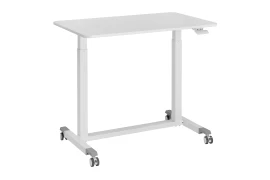 Spacetronik Buddy 04 adjustable table on wheels, White