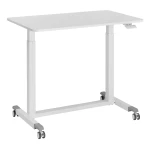 Spacetronik Buddy 04 adjustable table on wheels, White