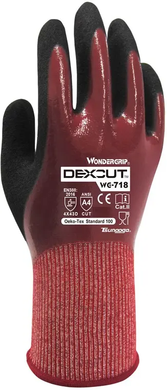 Rękawice ochronne dla mechanika, instalatora Wonder Grip Dexcut WG-718 XL/10