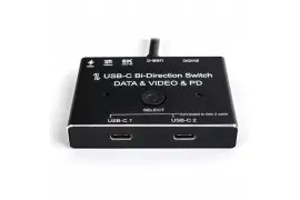 Splitter Combiner USB-C Bi-Direction 1x2 or 2x1 Spacetronik SPC-BID01 with switch 1/2 2/1